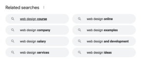 Related searches for Google search of Web Designer