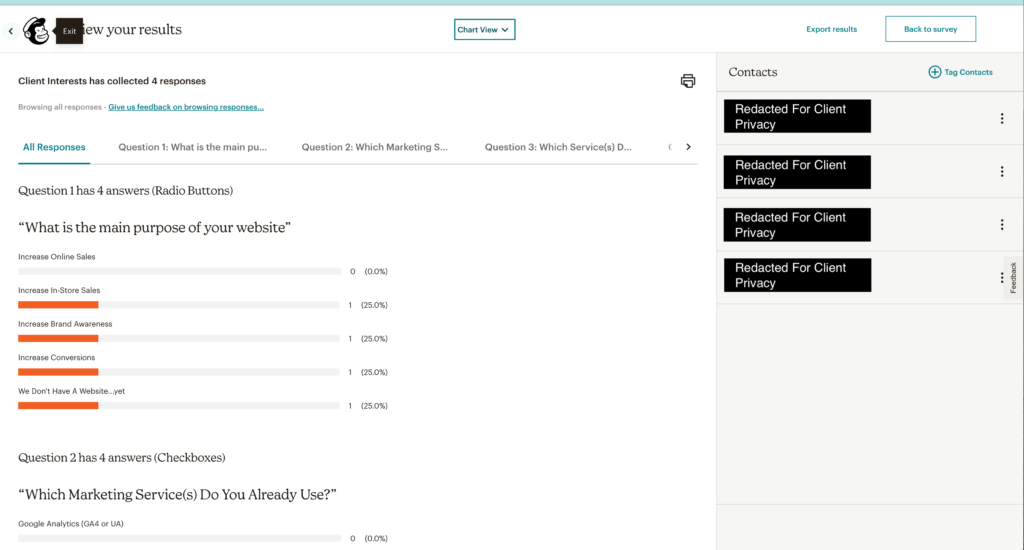 Client Marketing Preferences Survey